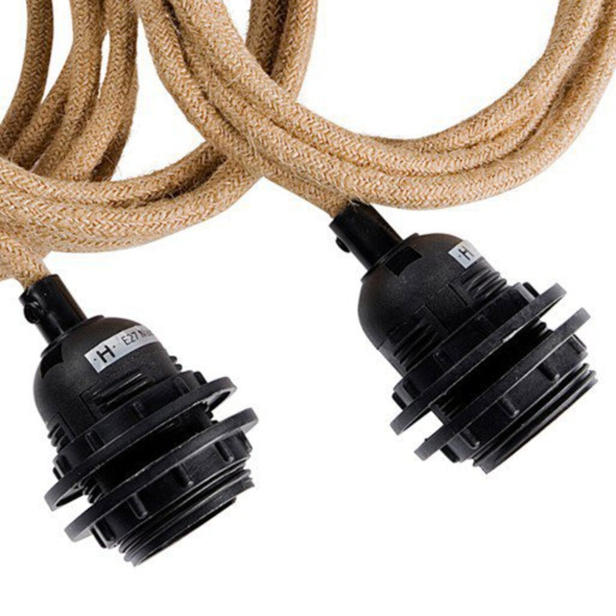 Opływowa lampa sufitowa z 3 oprawkami Naturalna Czarna Bazar Bizar