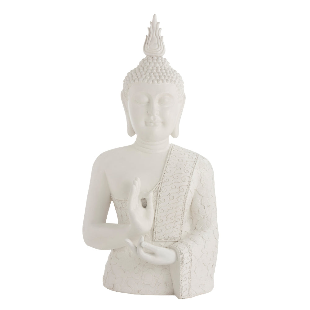 Duża biała posąga Buddy Zen 124 cm J-Line