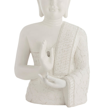Duża biała posąga Buddy Zen 124 cm J-Line