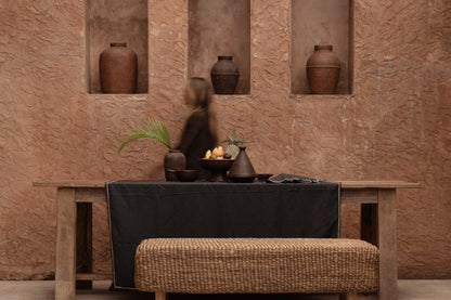 Obrus Tuscany - Czarny Naturalny - 150x300 Bazar Bizar