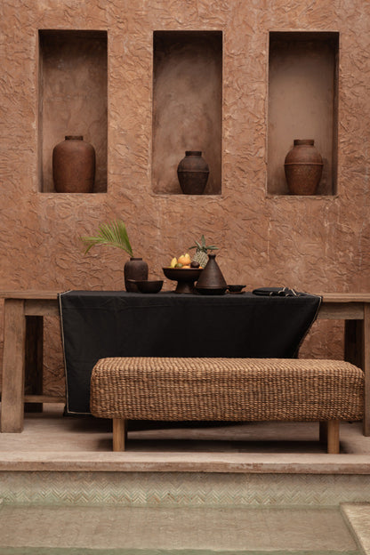 Obrus Tuscany - Czarny Naturalny - 150x300 Bazar Bizar