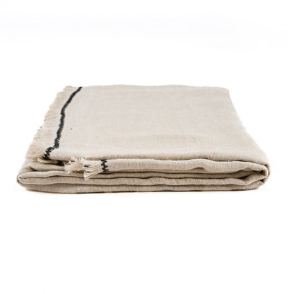 Obrus Tuscany Naturalny Czarny 150x300 Bazar Bizar