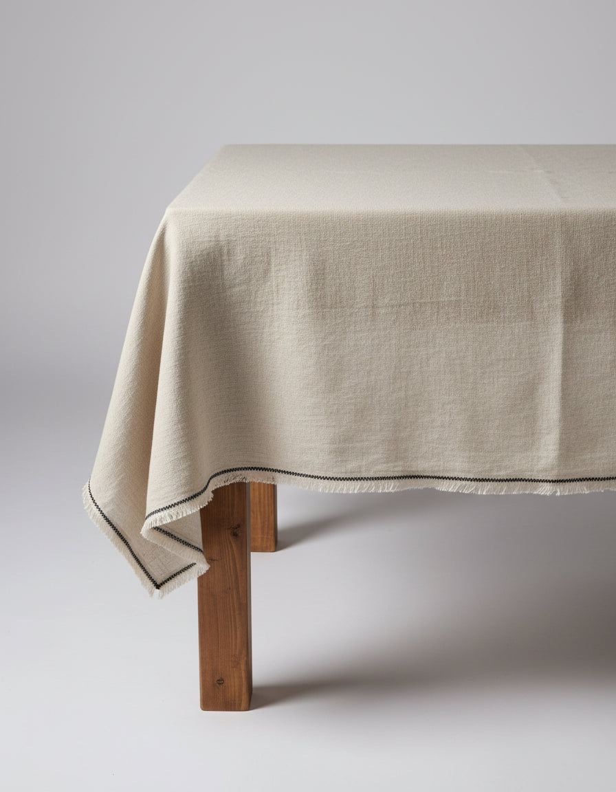 Obrus Tuscany Naturalny Czarny 150x300 Bazar Bizar