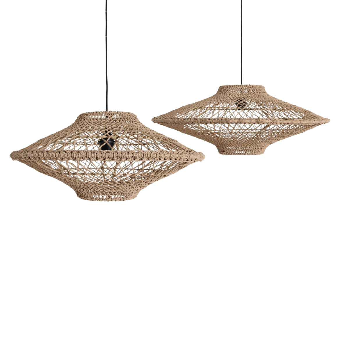 Raw Materials Lampa wisząca Corda Naturalny sznur Zestaw 2 szt.