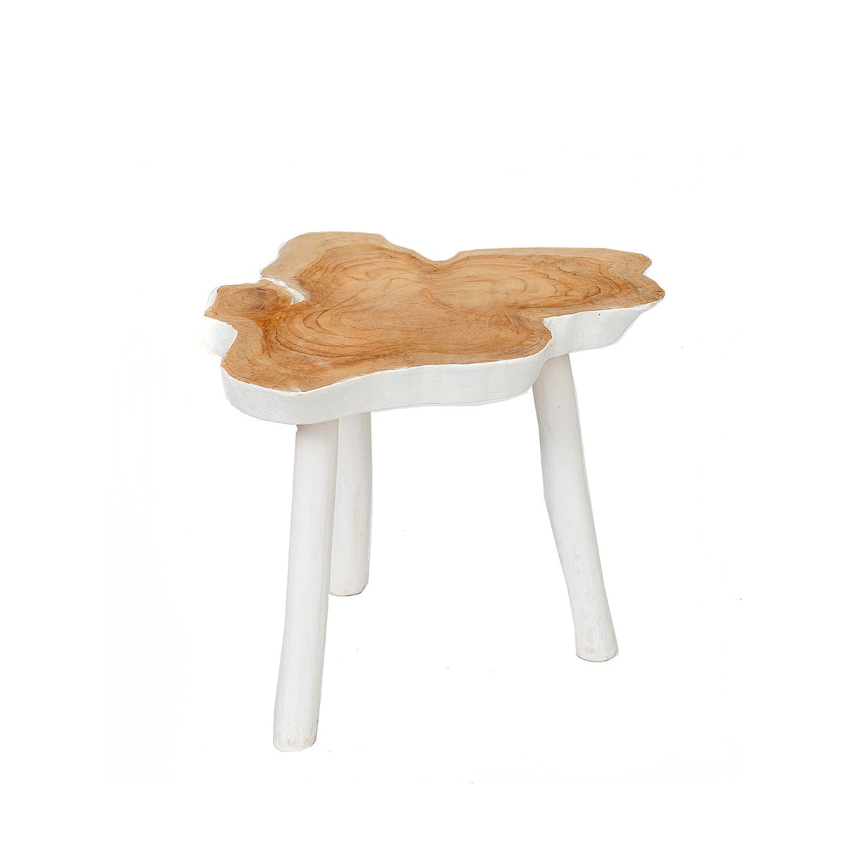 Stolik pomocniczy Organic - Naturalna Biel Bazar Bizar