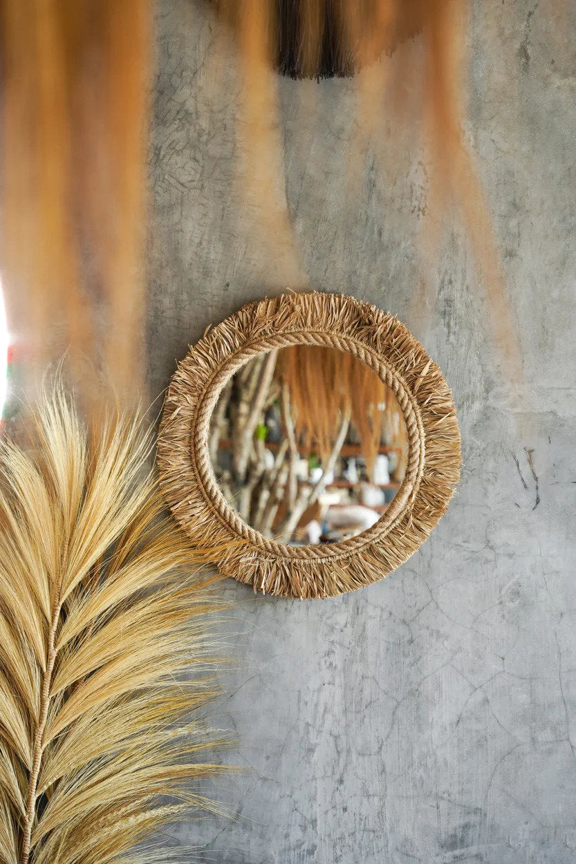 Lustro Tahiti – naturalne, 60 × 60 cm