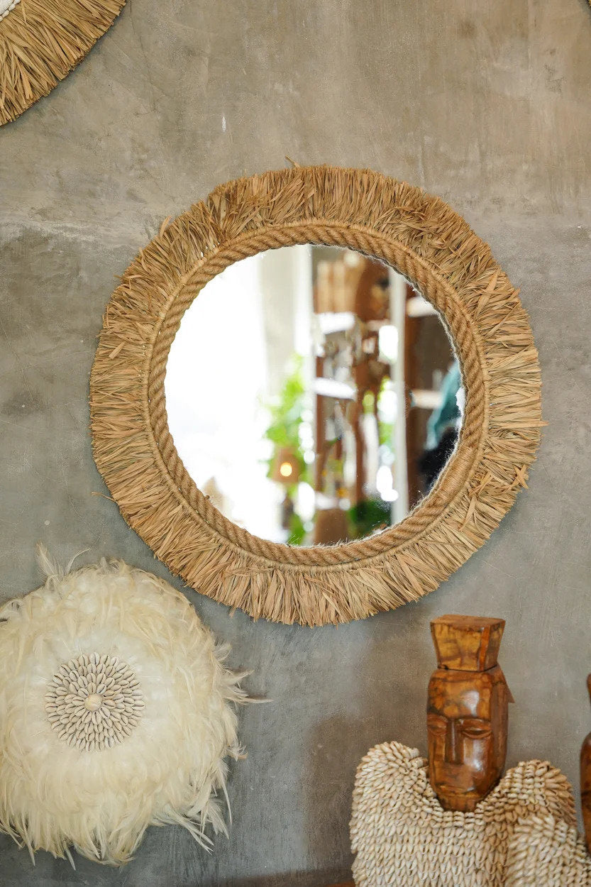 Lustro Tahiti – naturalne, 60 × 60 cm
