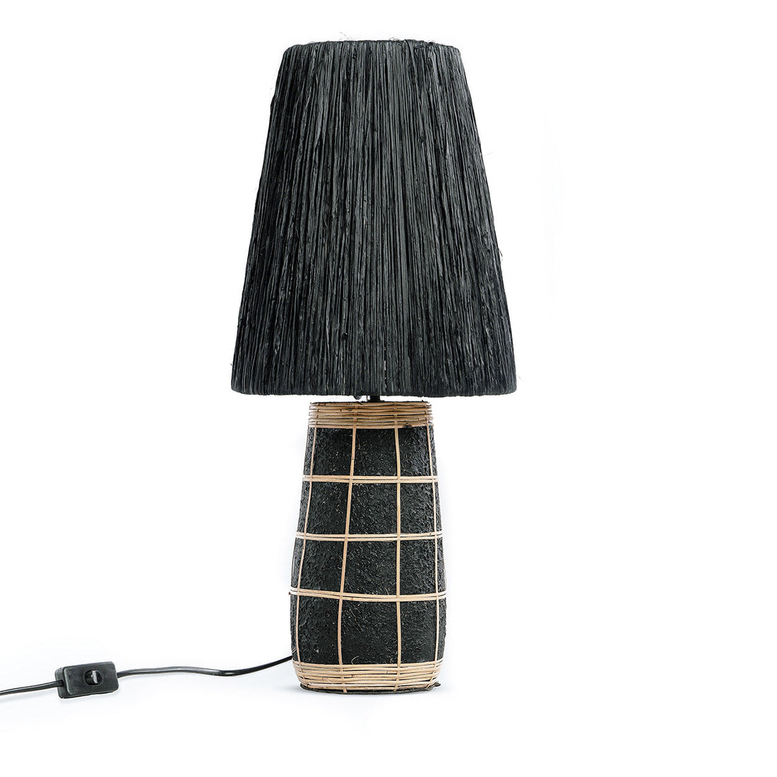 Lampa stołowa Naxos - Czarna Naturalna Bazar Bizarre