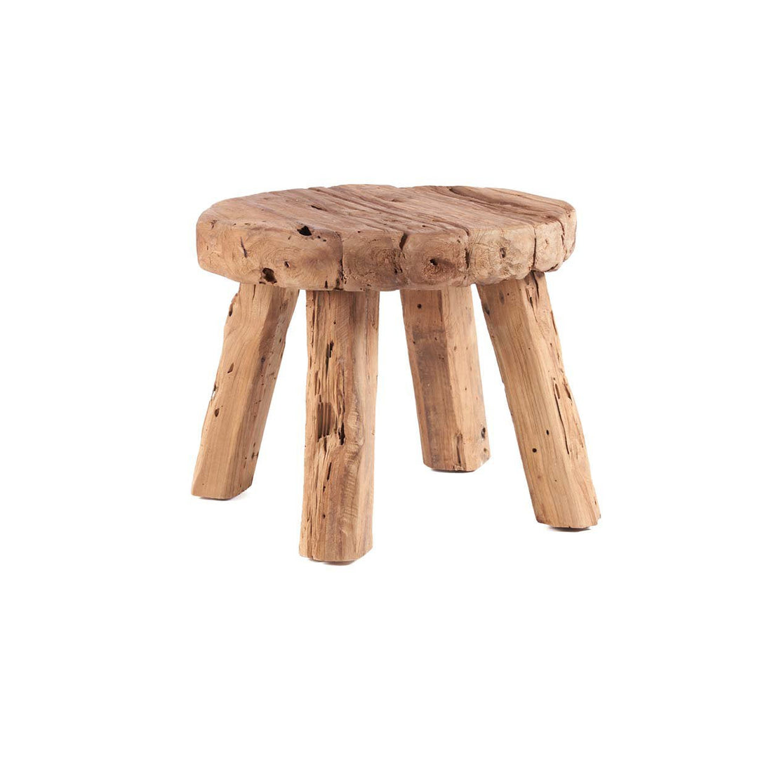 Rustykalny stolik pomocniczy Marabunta – naturalny Bazar Bizar