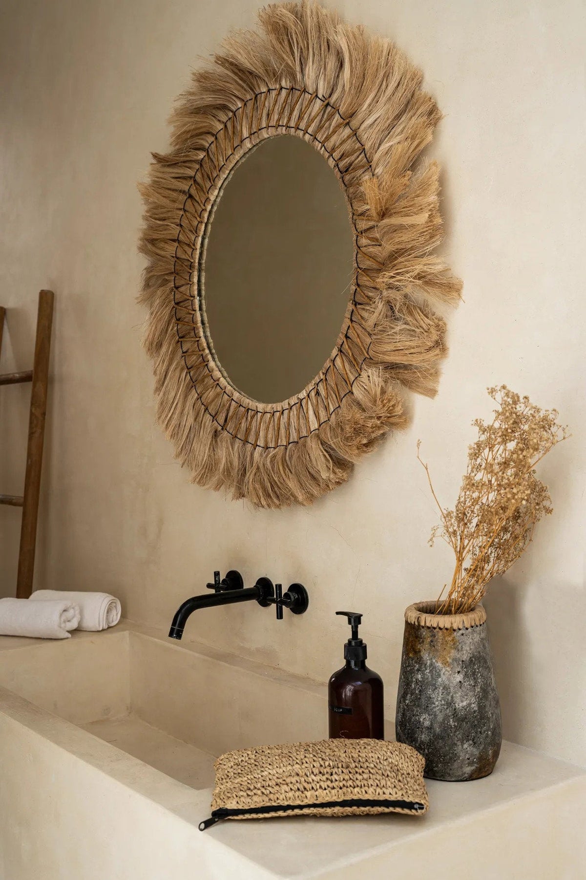 Lustro Pretty Blond - Naturalne - L 90x90cm