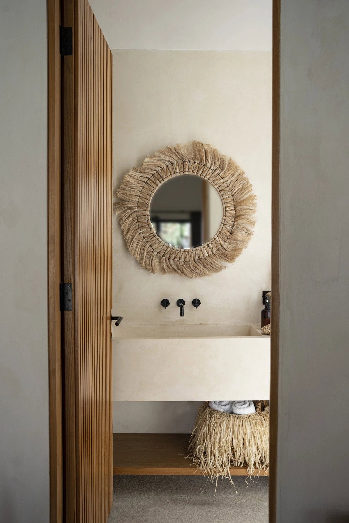 Lustro Pretty Blond - Naturalne - L 90x90cm