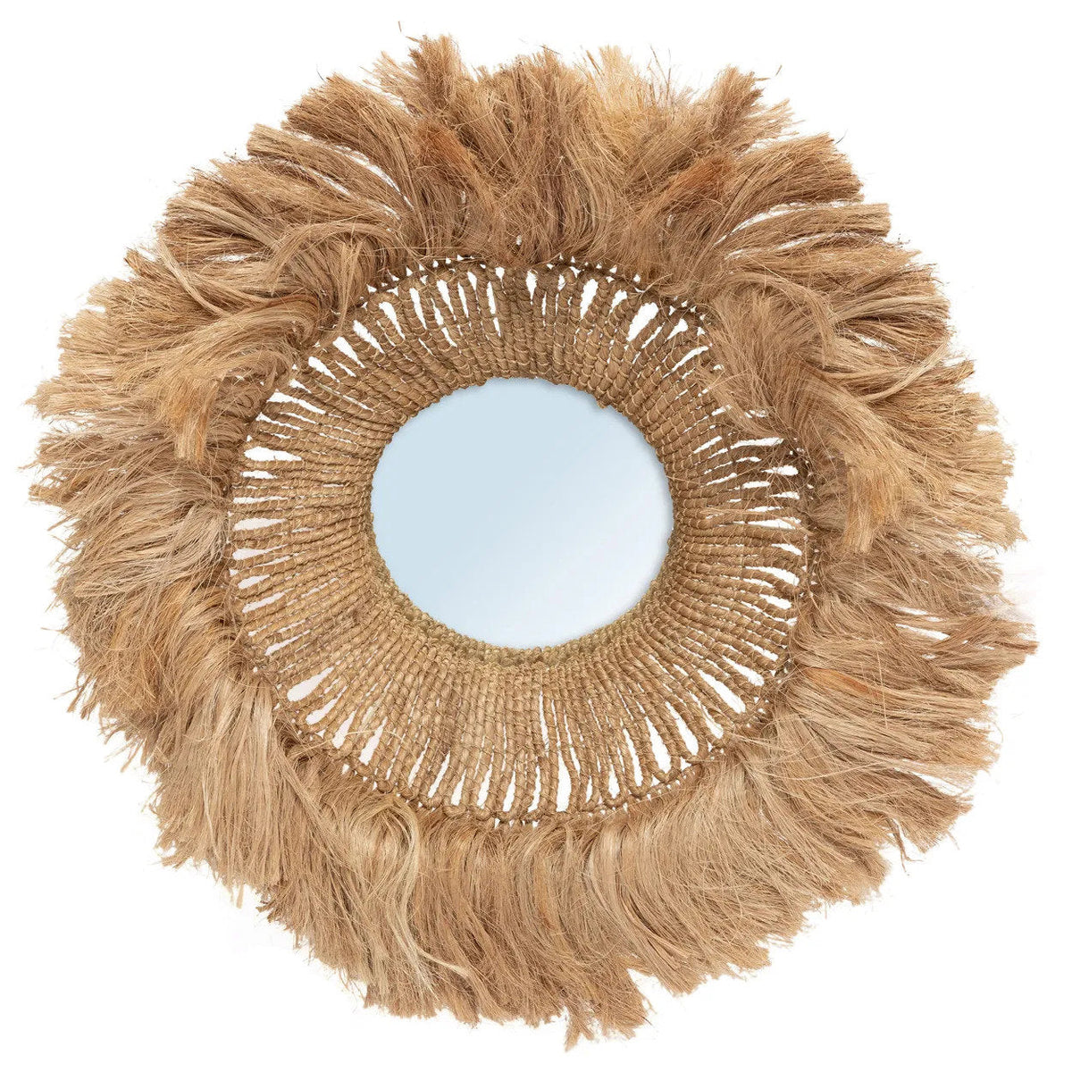 Lustro Abaca Solomon - Naturalne 85x85cm Bazar Bizar