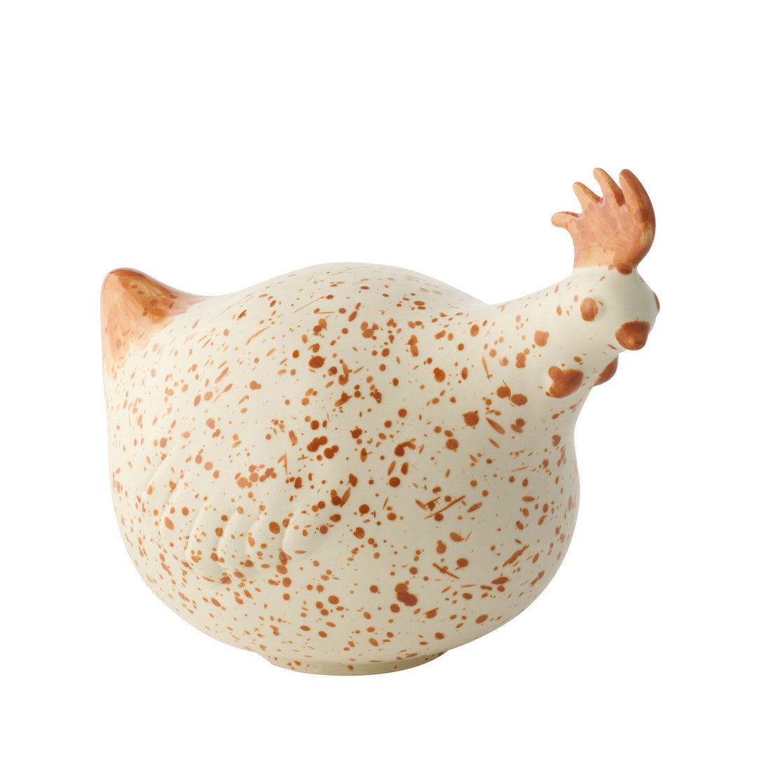 Ceramiczny Kogut Biały/Brązowy Large J-Line