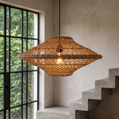 Lampa wisząca Corda Naturalna Ljaskota Średnia Ø60cm Surowce