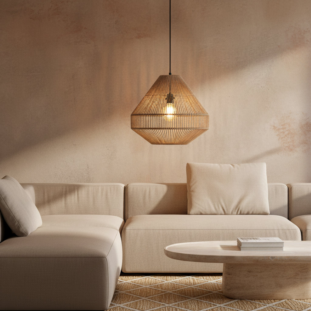 Linea Lampa wisząca Diamond Naturalna Ø44x42cm Surowce