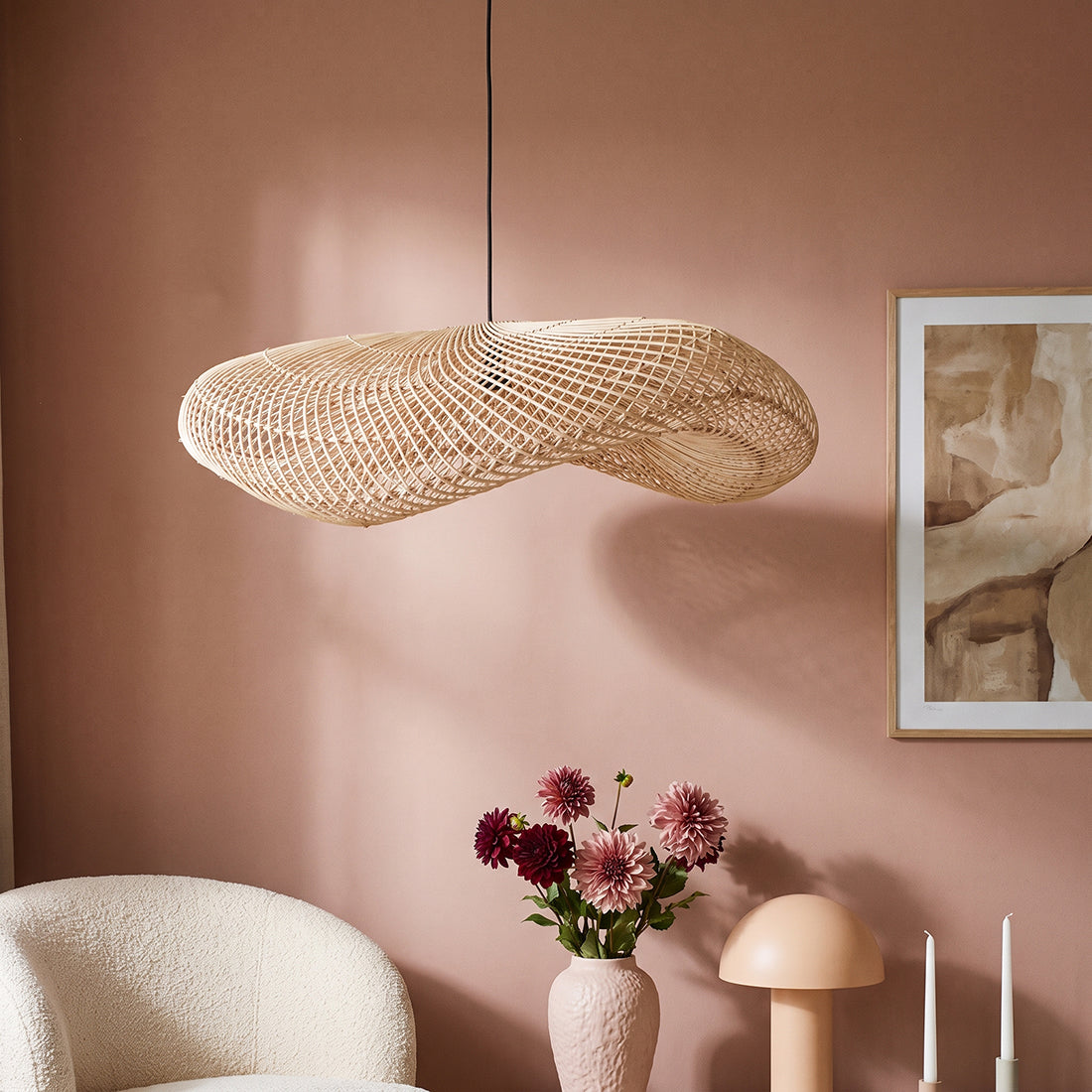 Lampa wisząca Wave Natural XL Raw Materials