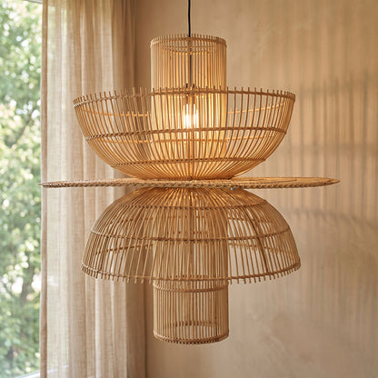 Lampa wisząca Saturn Ø65cm Surowe materiały