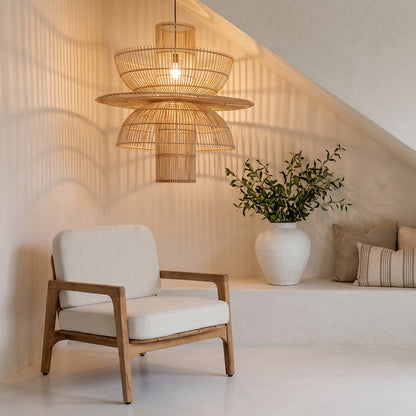 Lampa wisząca Saturn Ø65cm Surowe materiały