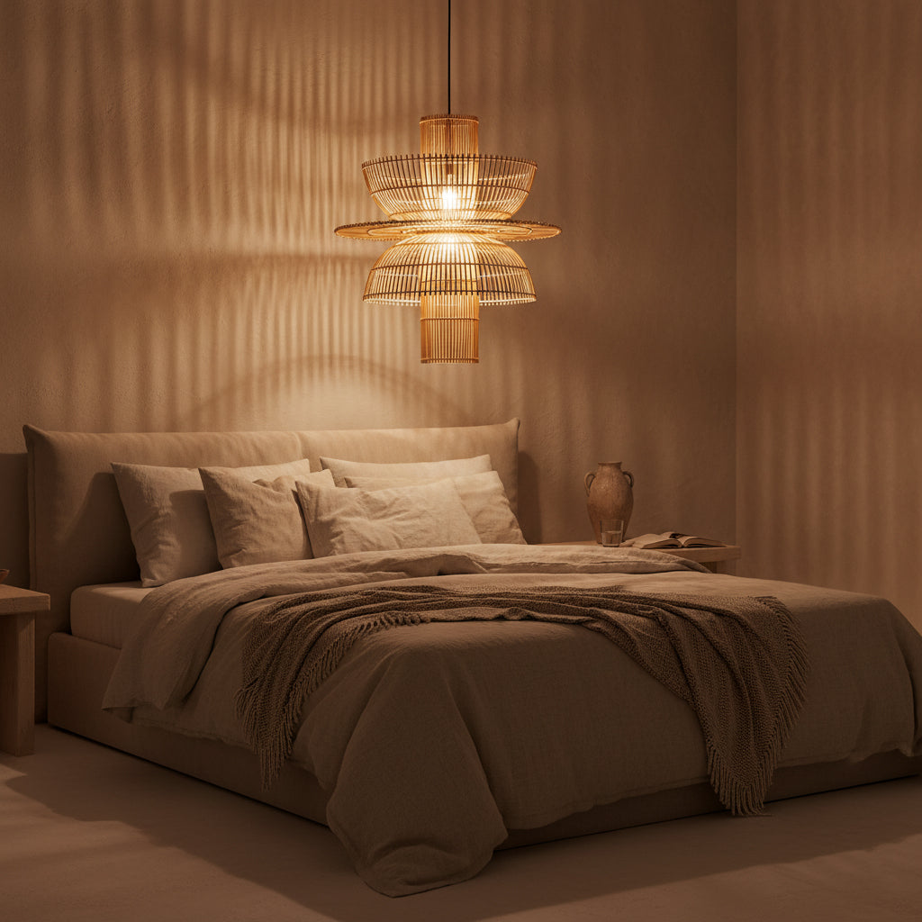 Lampa wisząca Saturn Ø65cm Surowe materiały