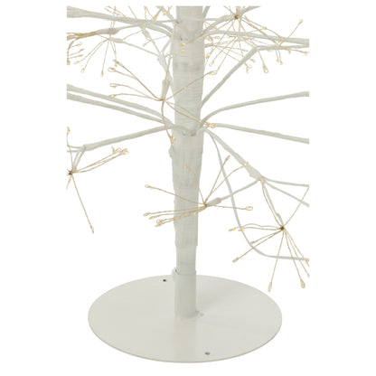 Choinka LED Ciepłe Białe Światła Metal Biała Duża H180cm J-Line