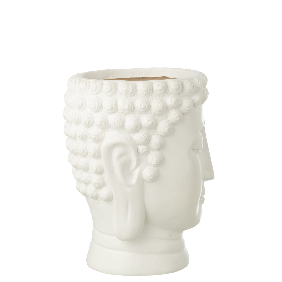 Doniczka Budda Polyresin Biała Duża J-Line