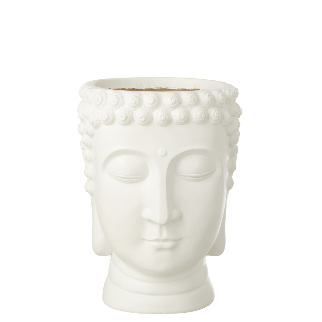 Doniczka Budda Polyresin Biała Duża J-Line