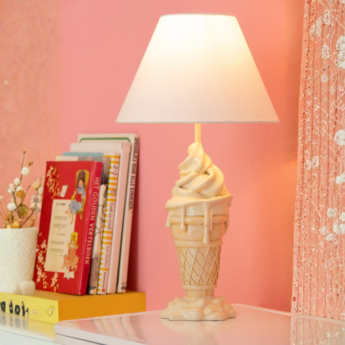 Lampa Ijsje Polyresin Żółta/Beżowa J-Line