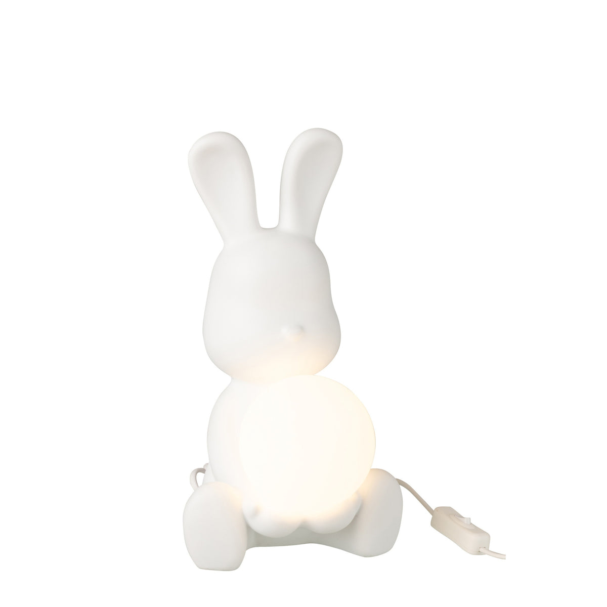 Lampa stołowa Królik Polyresin Biała J-Line