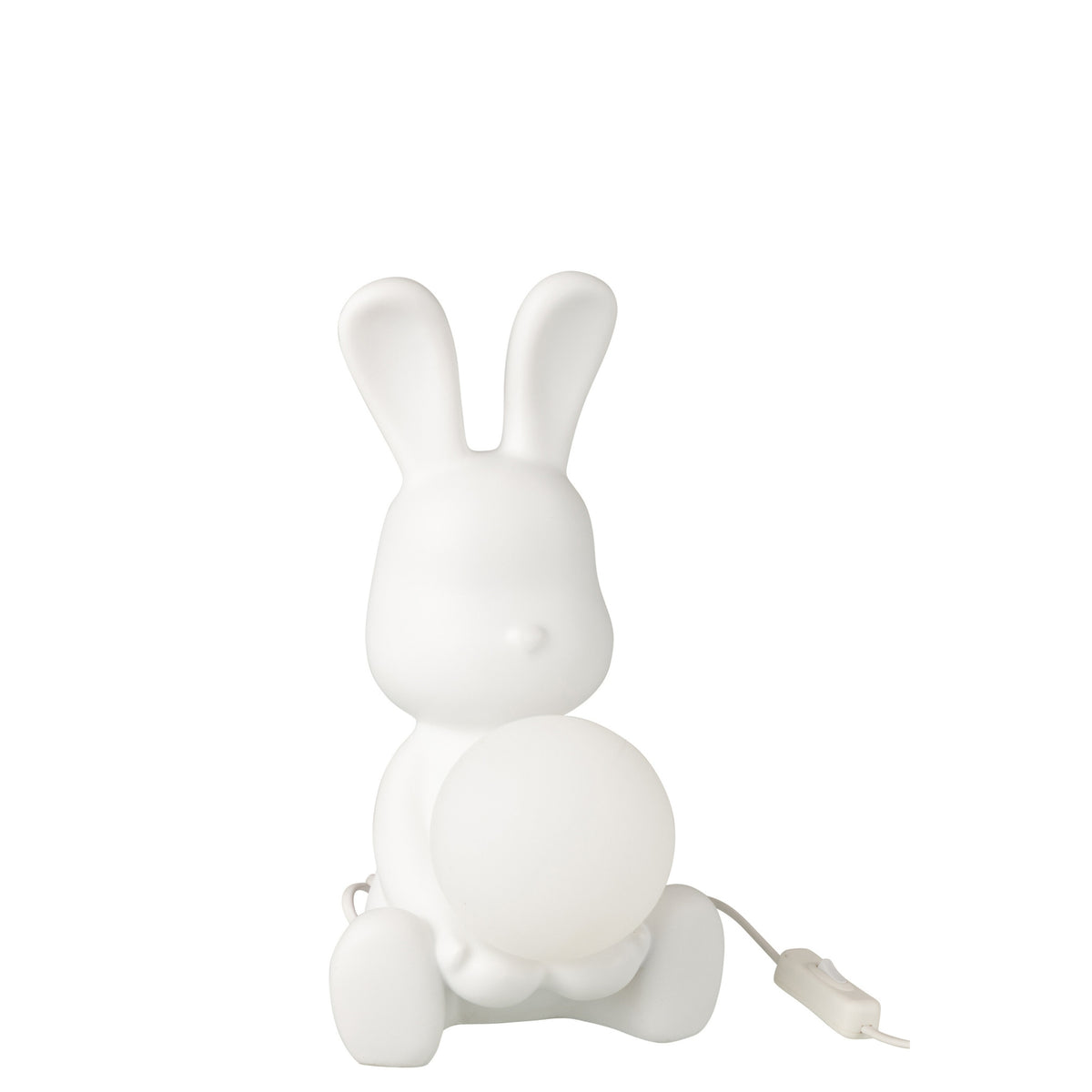 Lampa stołowa Królik Polyresin Biała J-Line