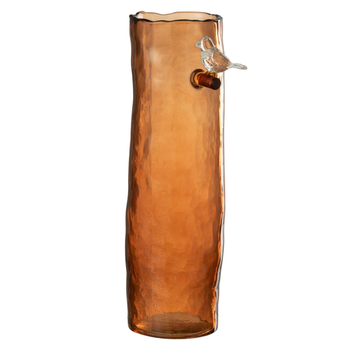 Wazon Długi Ptak - Szkło - Pomarańczowy - Duży - 32 cm Wysokość J-Line