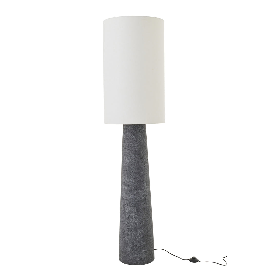 Lampa podłogowa Ava z włókna szklanego czarna/biała, duża, linia J