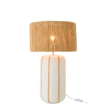 Lampa stołowa PASCAL Keramika Naturalna/Biała Duża J-Line