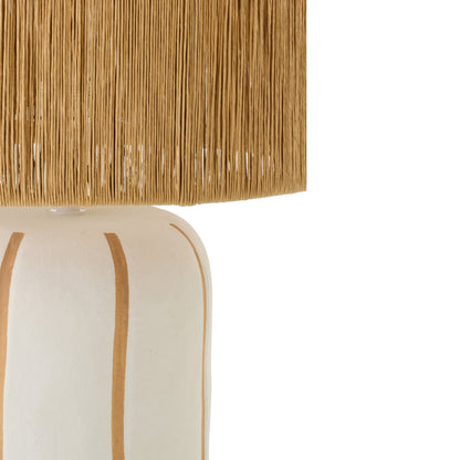 Lampa stołowa PASCAL Keramika Naturalna/Biała Duża J-Line
