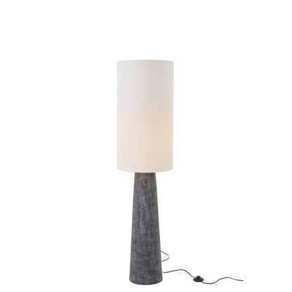 Lampa podłogowa Ava z włókna szklanego czarna/biała średnia J-Line
