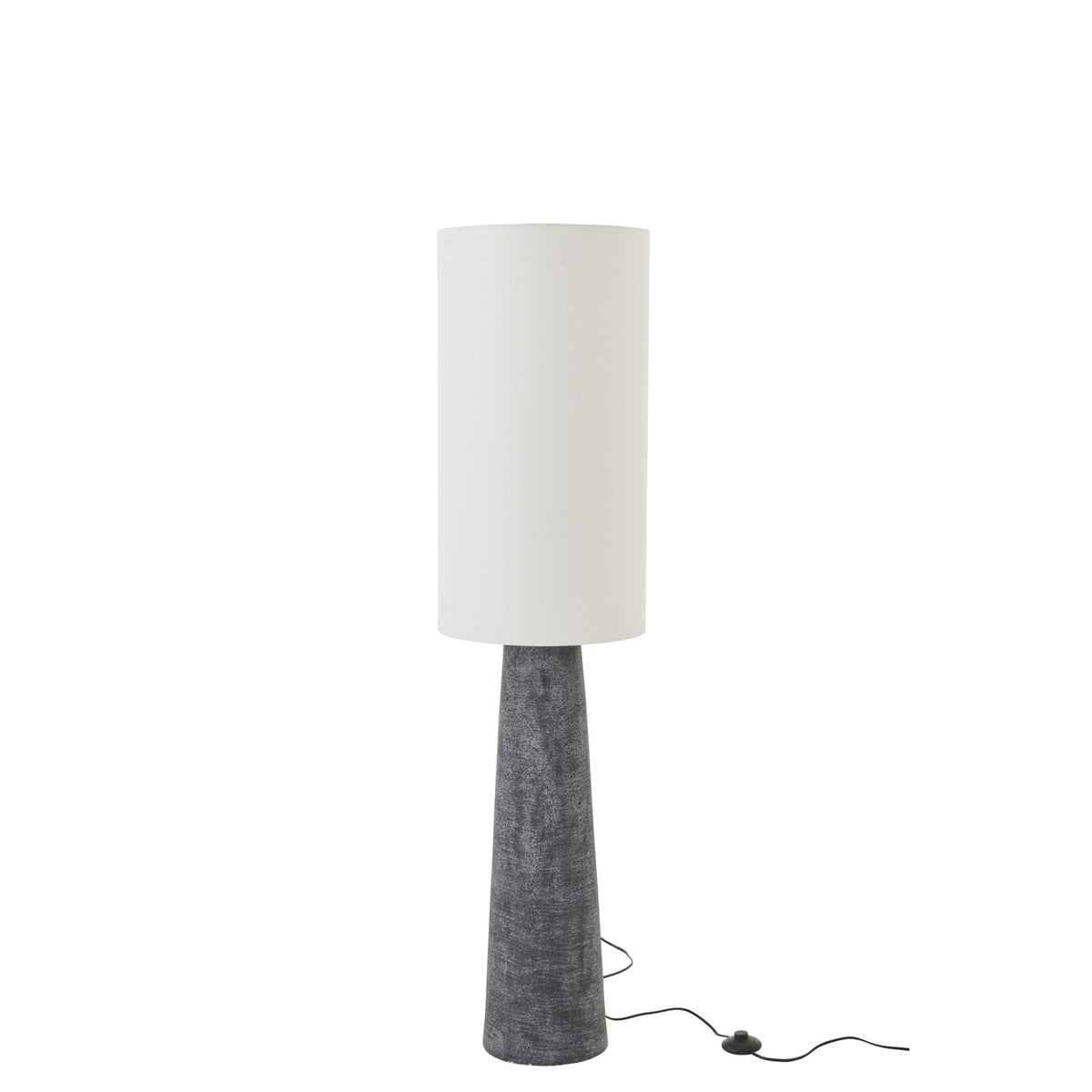 Lampa podłogowa Ava z włókna szklanego czarna/biała średnia J-Line