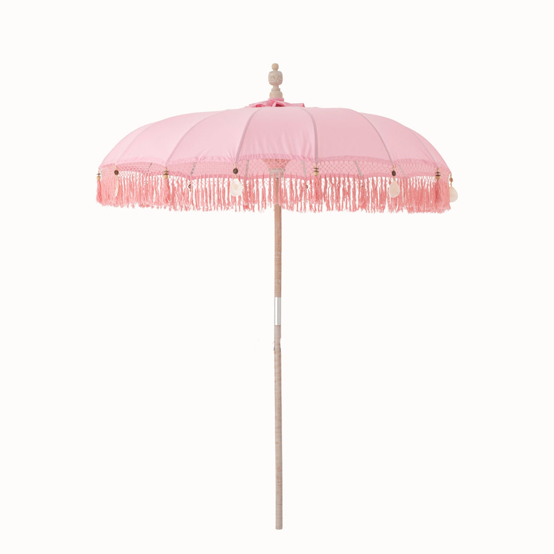 Parasol Bobbi Drewno/Bawełna Jasnoróżowy J-Line
