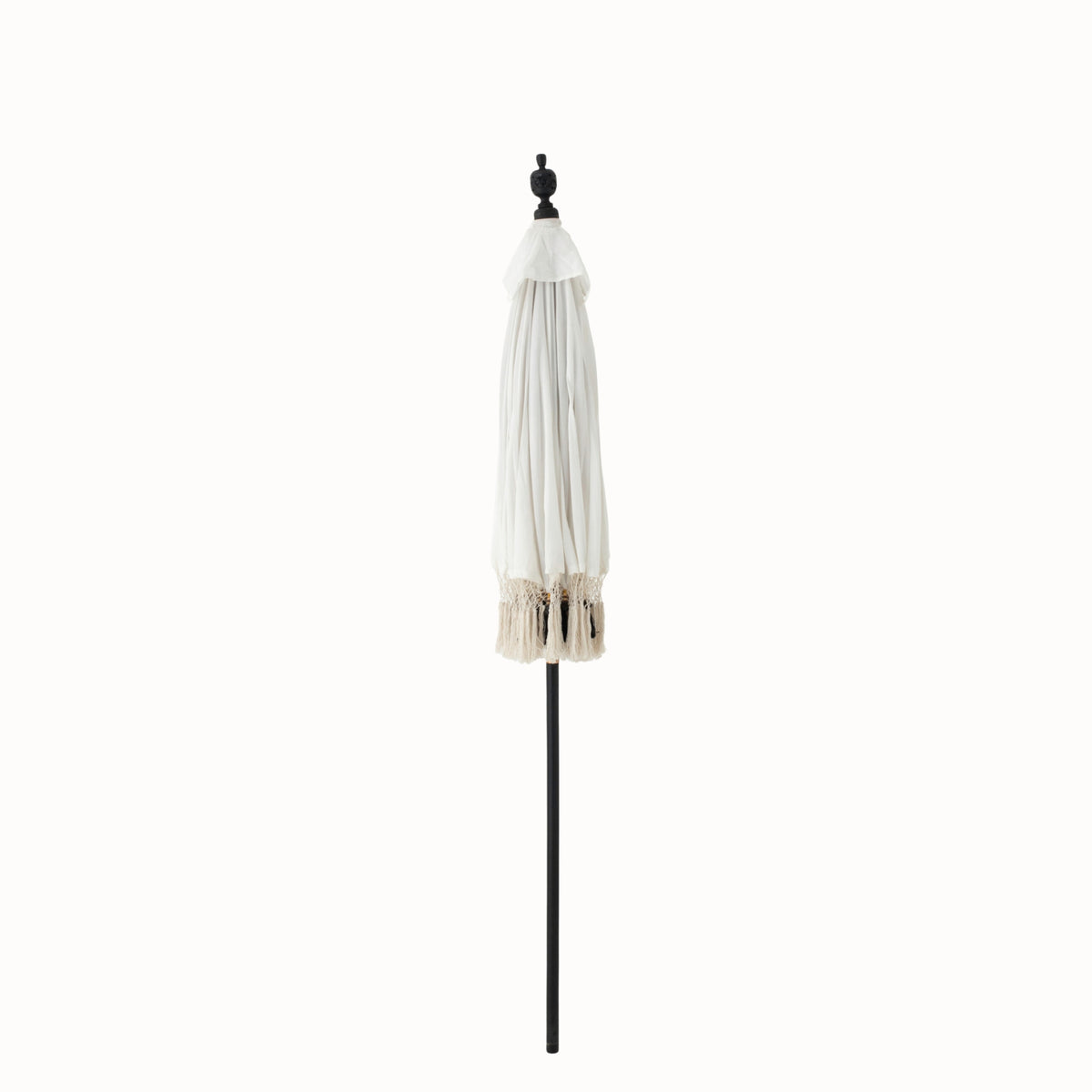 Parasol Flavie Drewno/Bawełna Ecru/Czarny J-Line