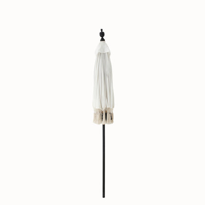Parasol Flavie Drewno/Bawełna Ecru/Czarny J-Line
