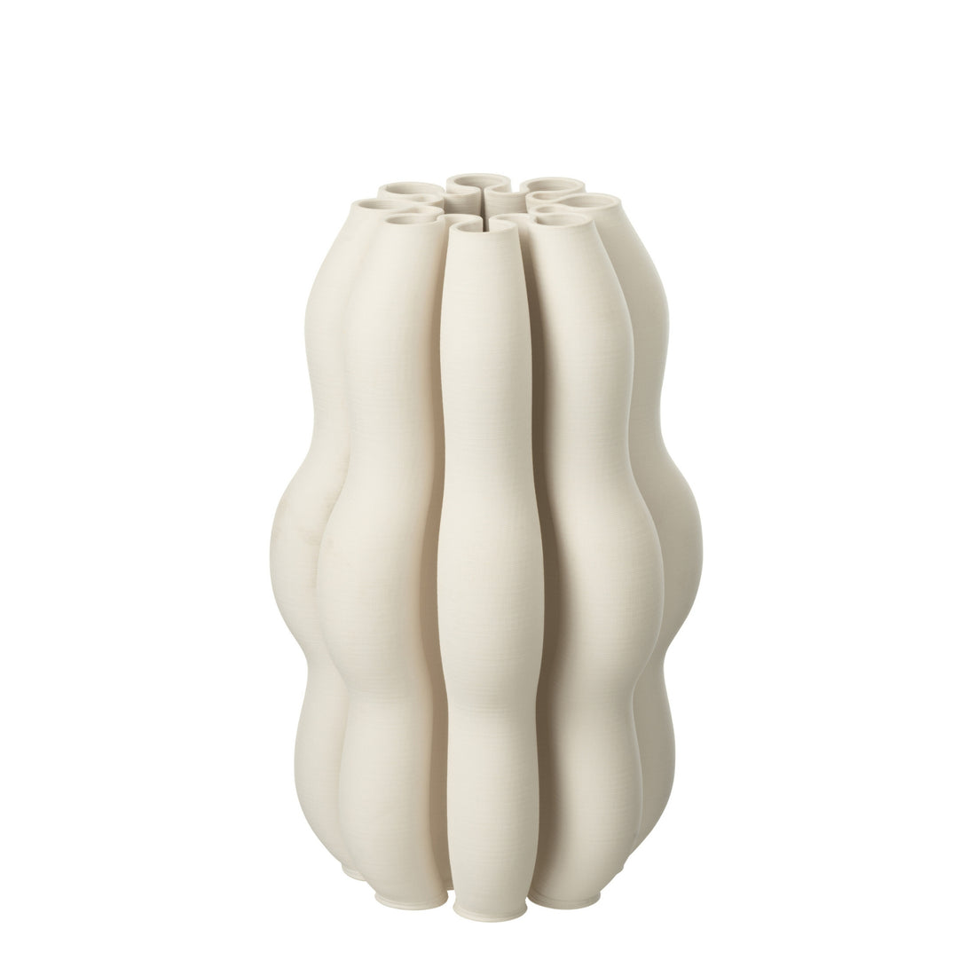 Wazon Naos Keramika Beżowy Duży Śred.23cmxWys.40cm J-Line