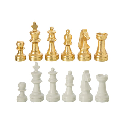 Zestaw szachowy Plateay Polyresin Biały/Złoty J-Line