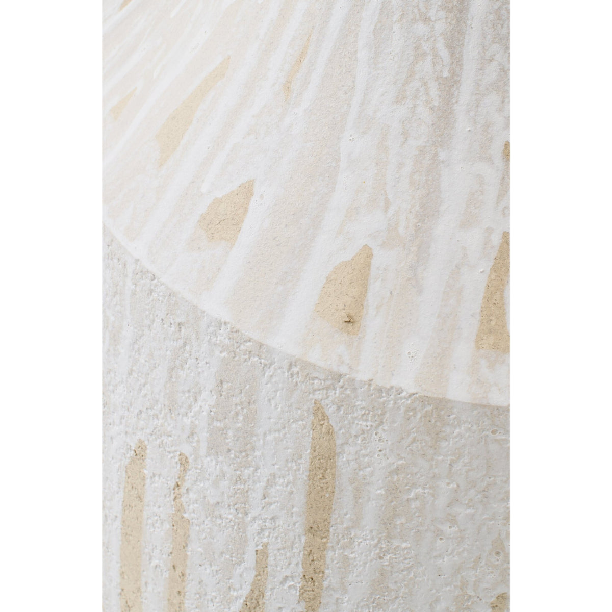 Wazon podłogowy ceramiczny biały/jasnobeżowy Large J-Line