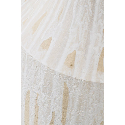 Wazon podłogowy ceramiczny biały/jasnobeżowy Large J-Line