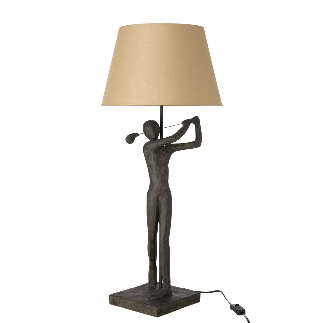 Lampa stołowa Golfer Polyresin Czarna J-Line