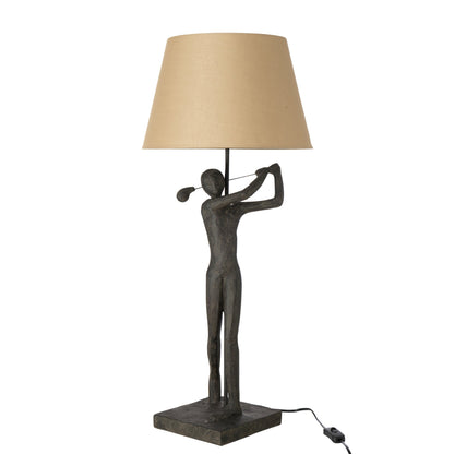 Lampa stołowa Golfer Polyresin Czarna J-Line