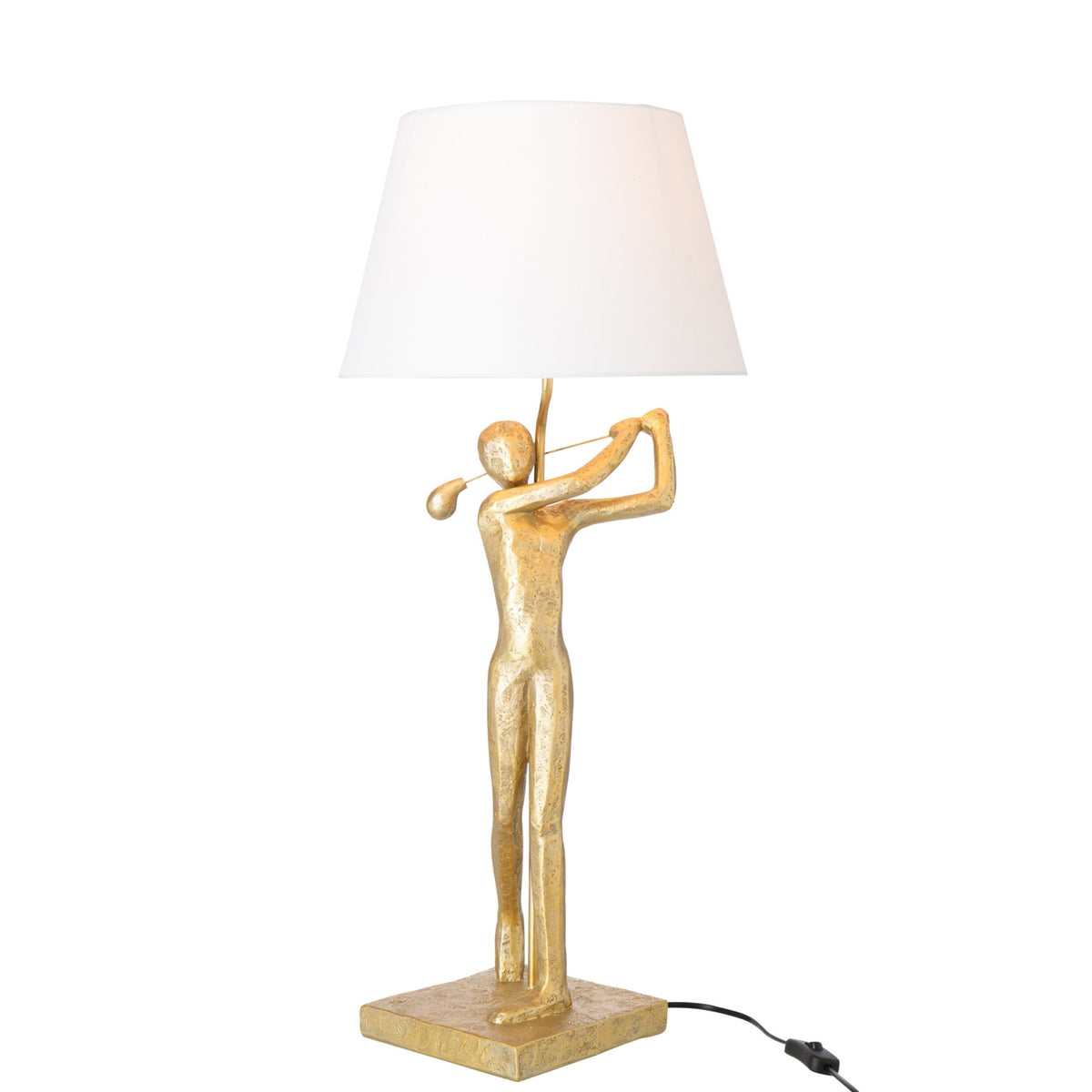 Lampa stołowa Golfer Żywica Złota J-Line