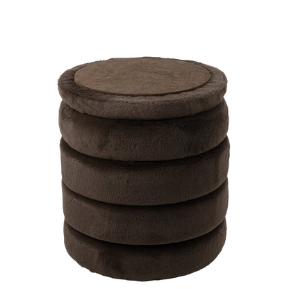 Pufa + pokrywa MDF ciemnobrązowa J-Line