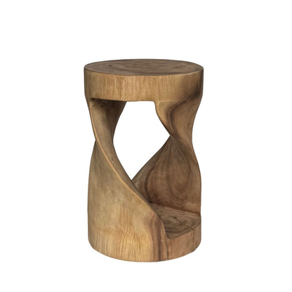 Hoker z drewna suar naturalny 45 cm Livingfurn