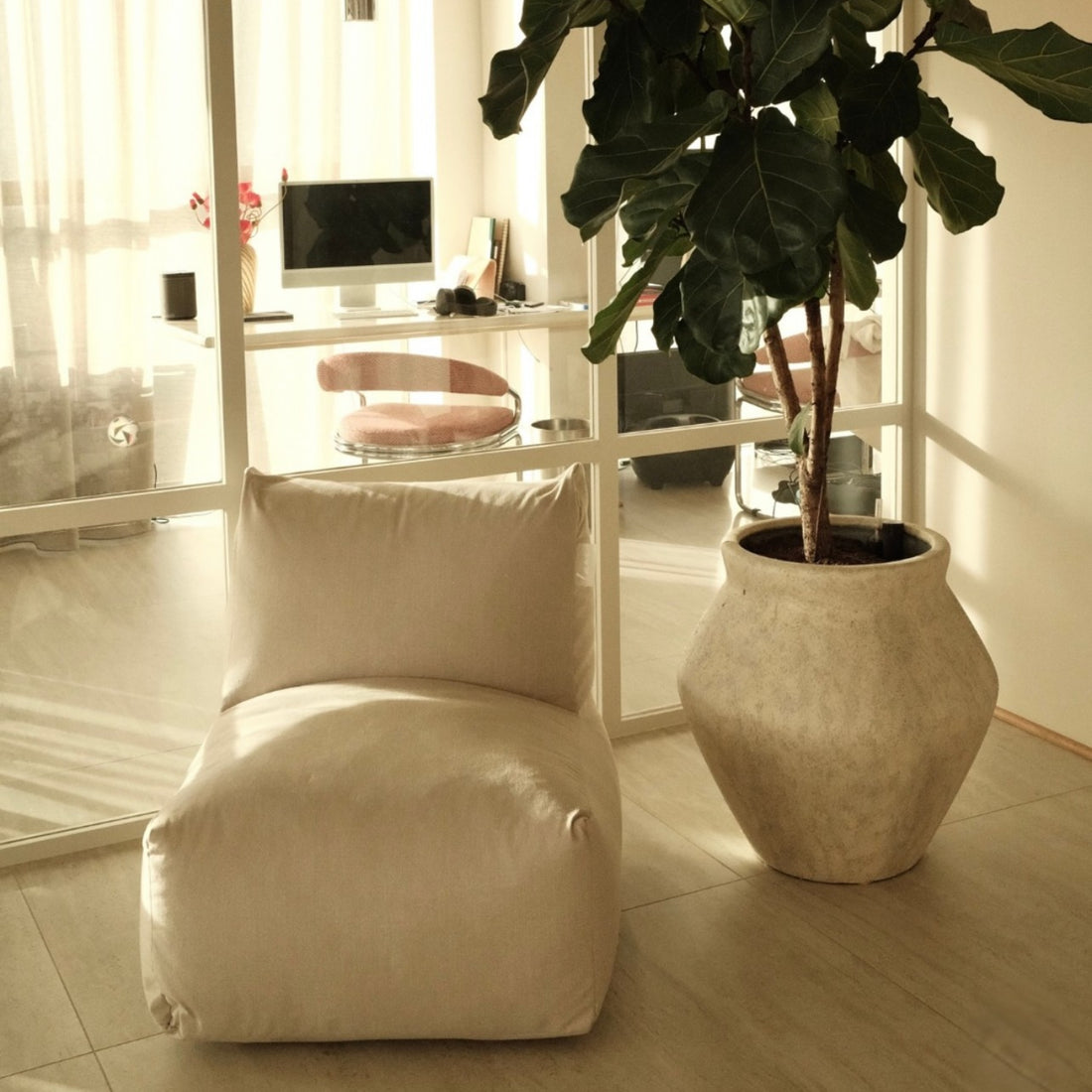 Młodzieżowe siedzisko Lounge Natural Linen - Laui Lounge™