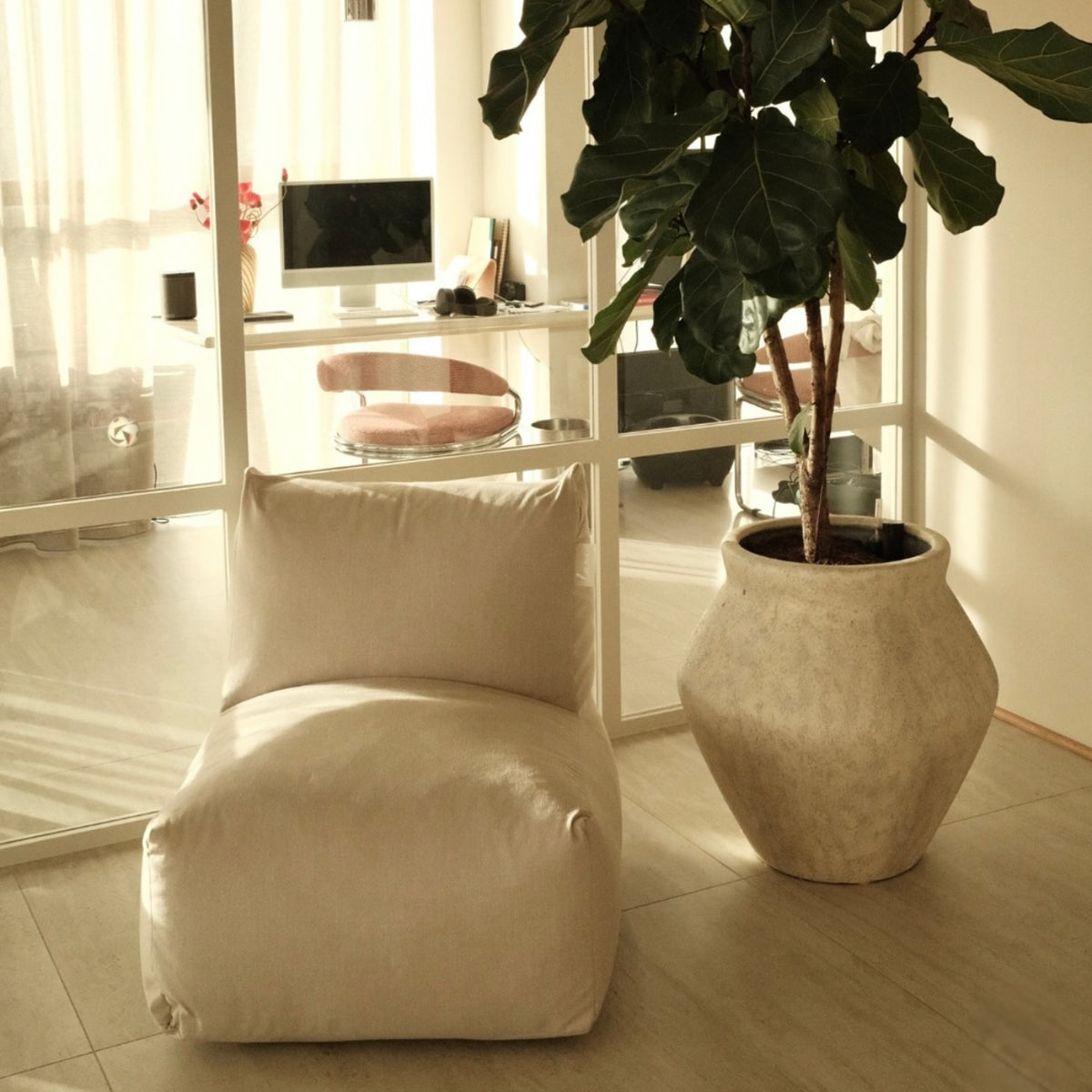 Młodzieżowe siedzisko Lounge Natural Linen - Laui Lounge™
