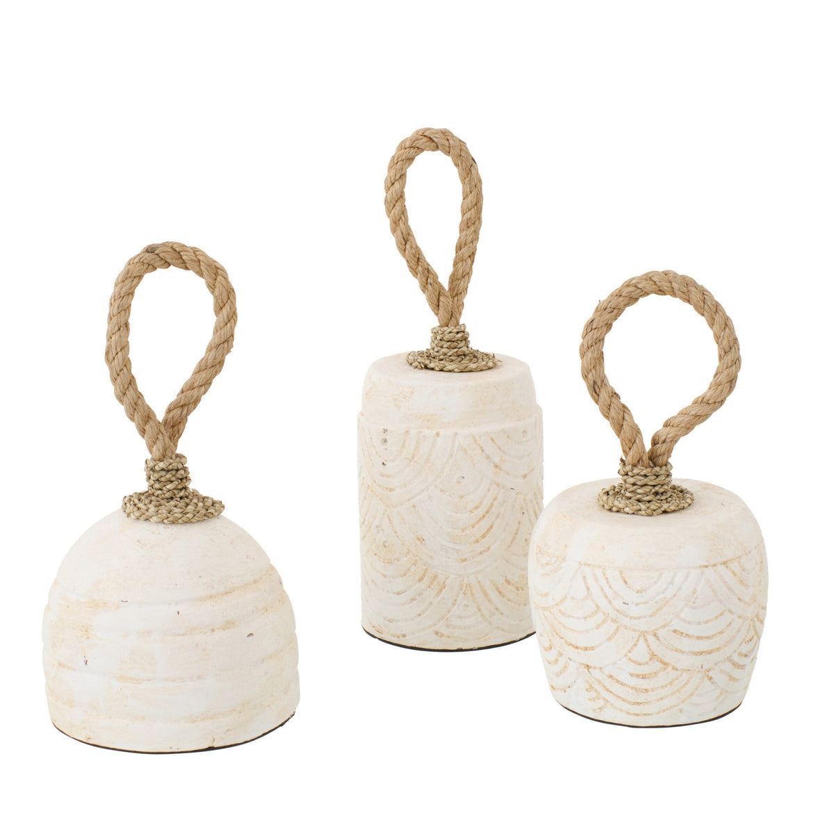 Stopka pod drzwi Terracotta Biała Zestaw 3 szt. J-Line